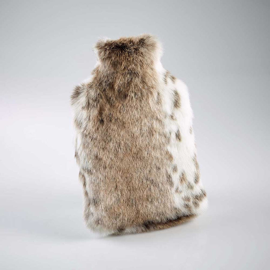 Faux Fur Hot Water Bottle Tan Lynx by Katrina Hampton