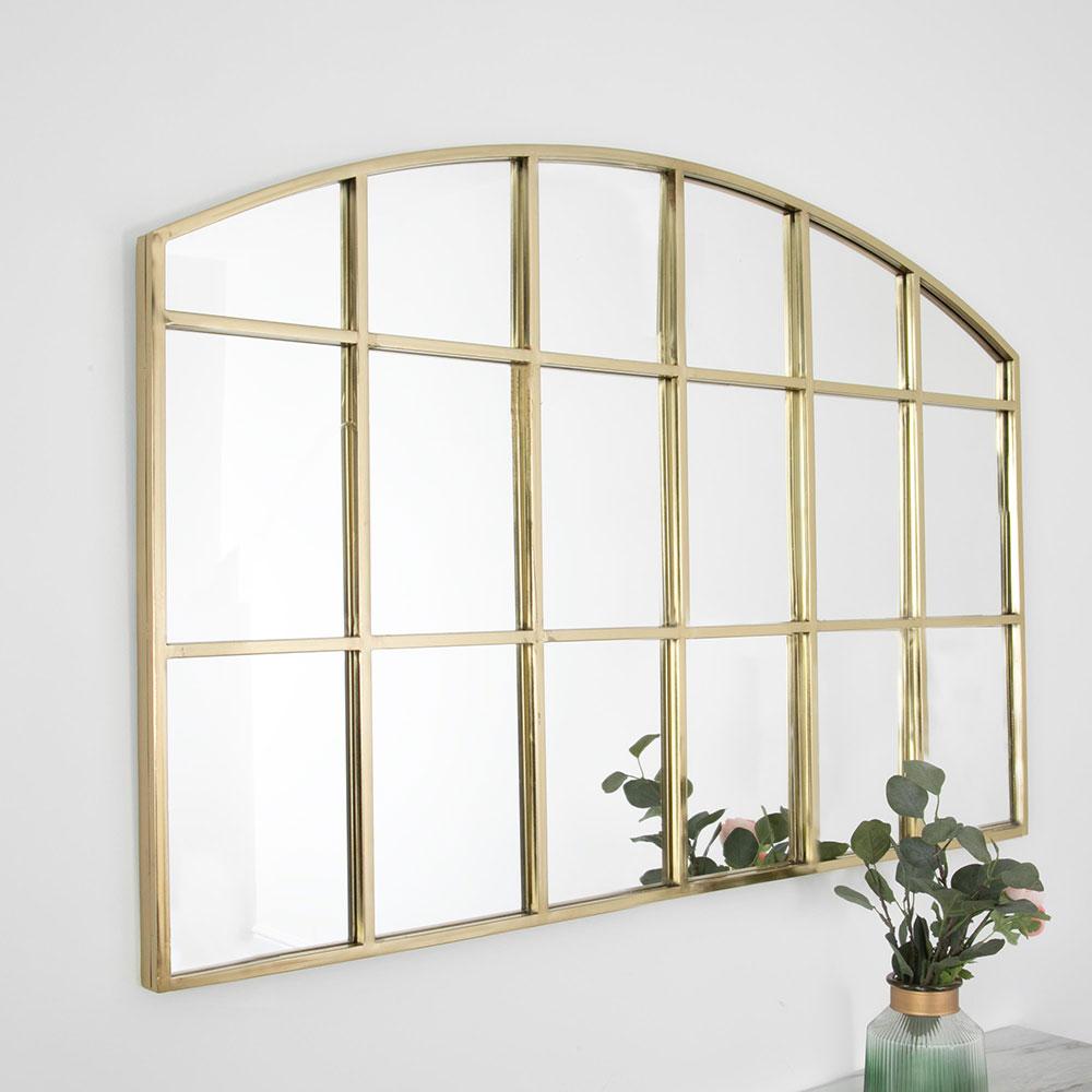 Horizontal Arch Gold Wall Mirror By Home & Lifestyle