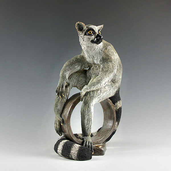 Lemur Sculpture Large Stoneware Ornament by Gin Durham Made to Order