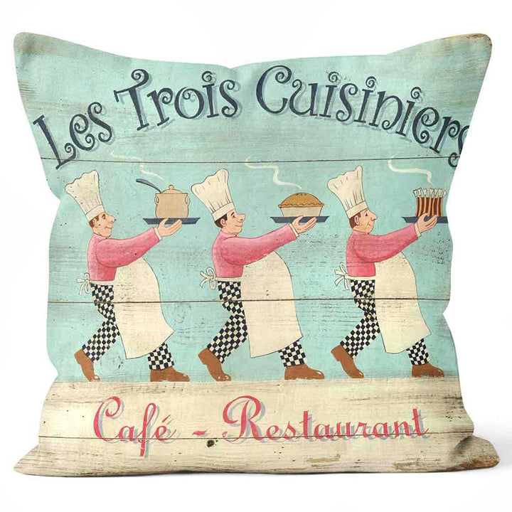 ARTWORLD CUSHIONS 'Les Trois Cuisiniers' Print Cushion Medium | Large
