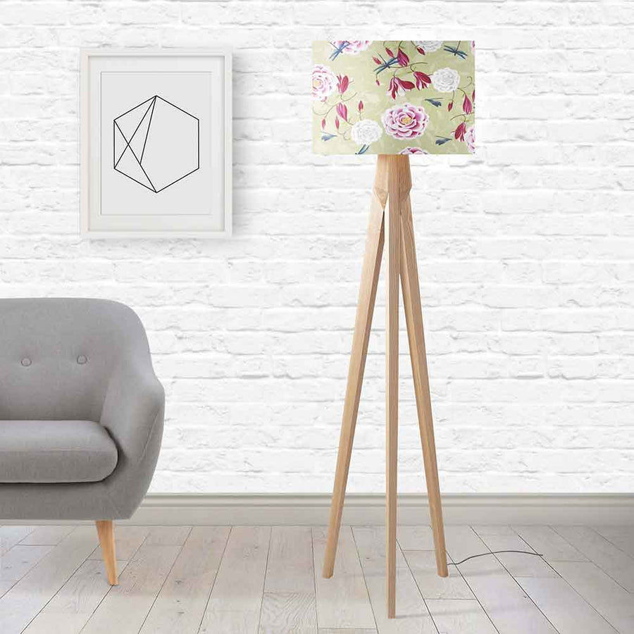 'Magnolia & Roses' House of Turnowsky Garden of Eden Collection Lime Green Lampshade