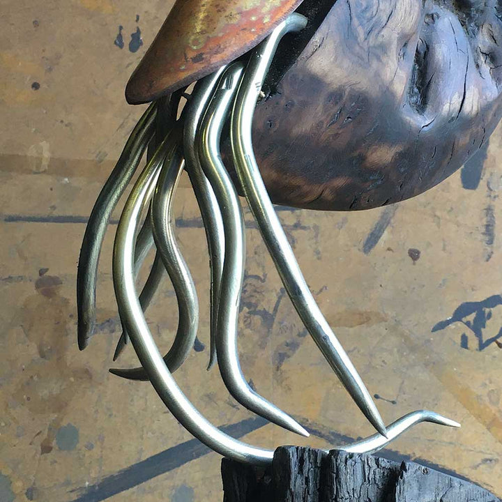 Nautilus Rustic Metal Sculpture by Nik Burns Made to Order