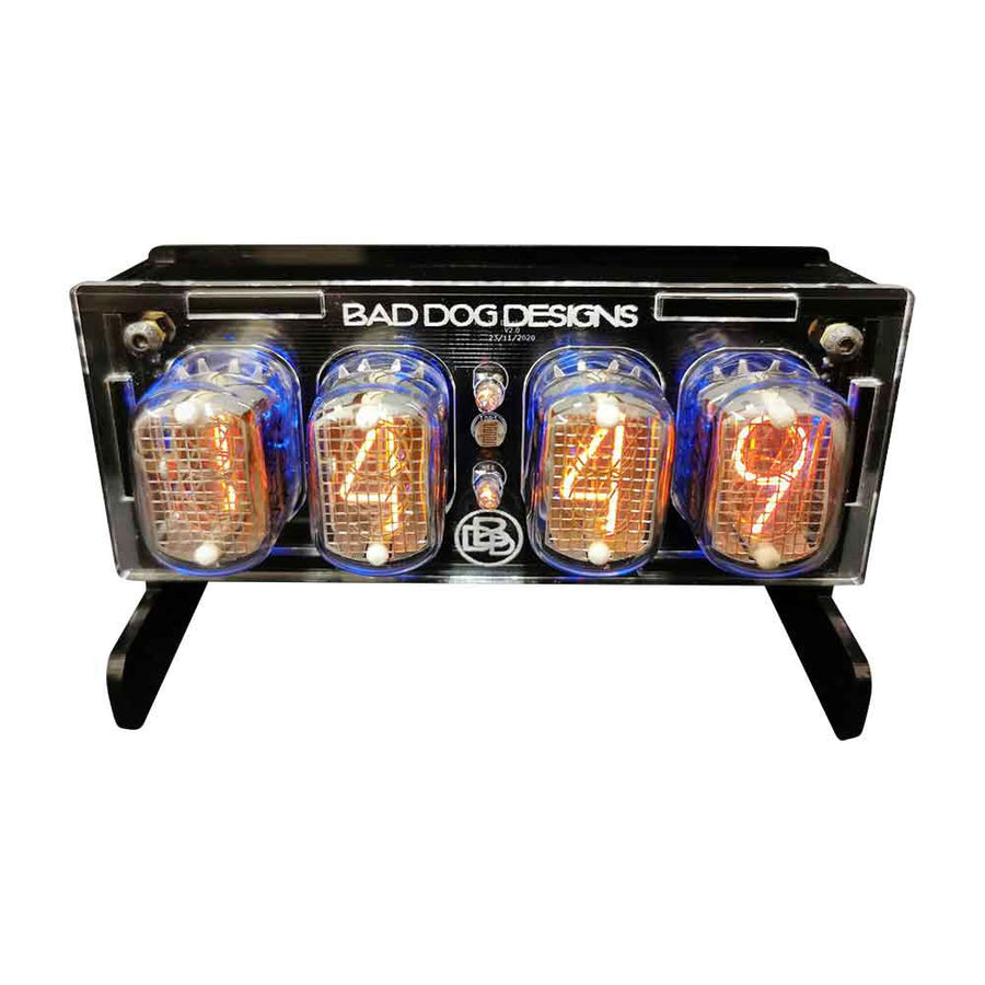 Nixie Tube Junior Retro Table Clock Pod by Bad Dog Designs