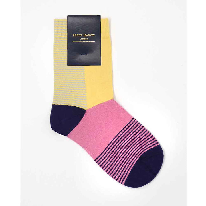 PEPER HAROW Anne Women's Luxury Cotton Socks - Daisy folded