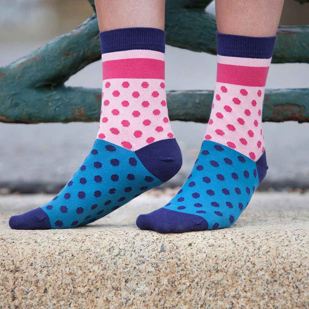 PEPER HAROW Katherine Women's Luxury Cotton Socks - Bubblegum lifestyle