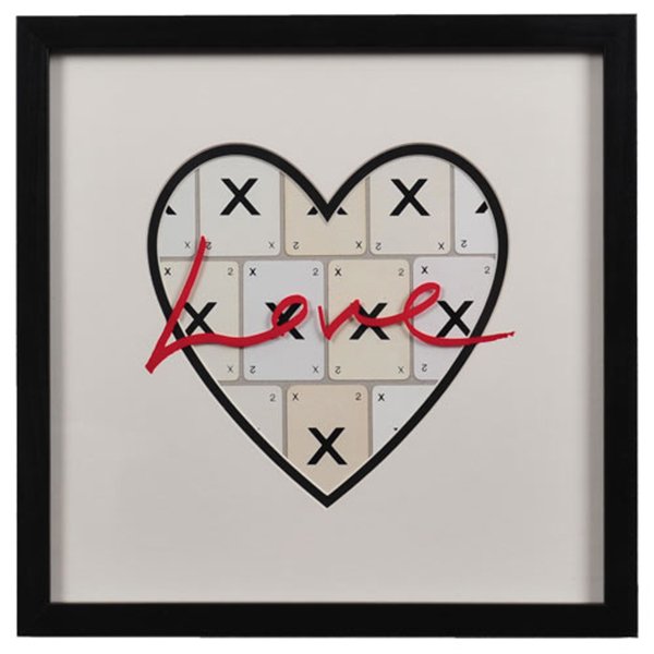 Vintage Playing Cards LOVE HEART Wall Art Picture Frame