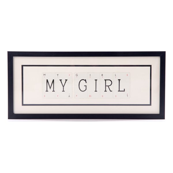 Vintage Playing Cards MY GIRL Wall Art Picture Frame