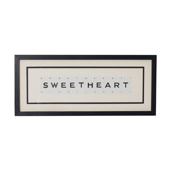Vintage Playing Cards SWEETHEART Wall Art Picture Frame