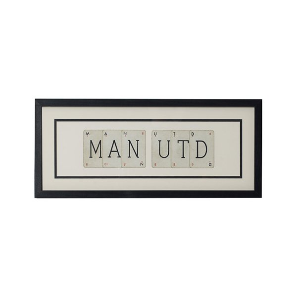 Vintage Playing Cards MAN UTD Wall Art Picture Frame