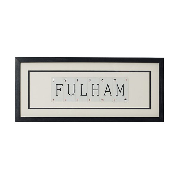 Vintage Playing Cards FULHAM Wall Art Picture Frame