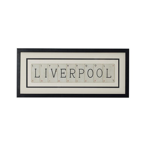 Vintage Playing Cards LIVERPOOL Wall Art Picture Frame