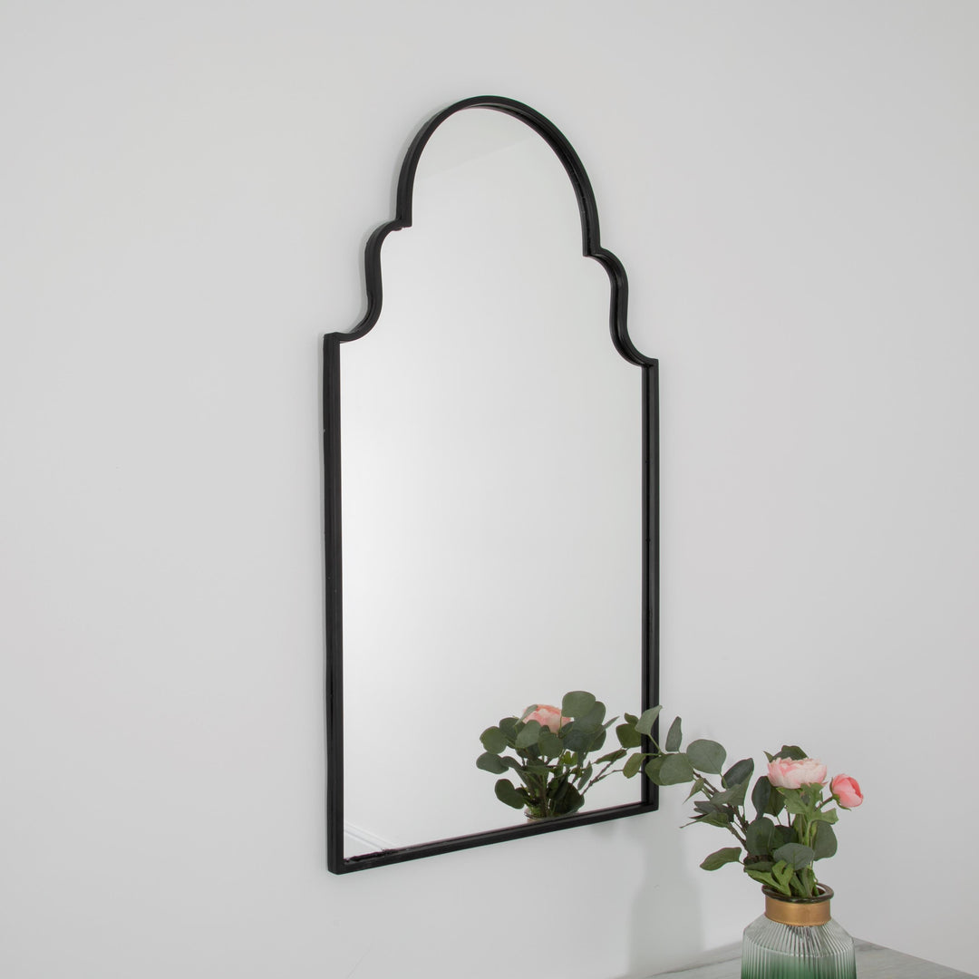 Black Roman Window Wall Mirror Large By Home & Lifestyle