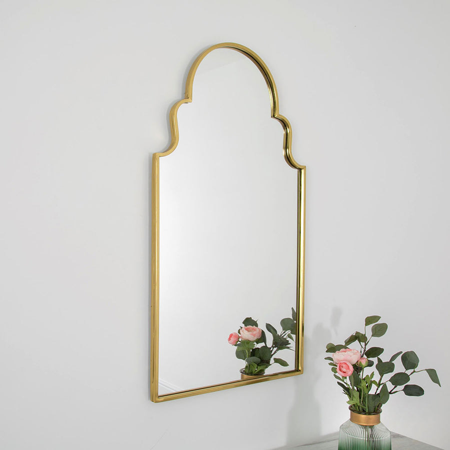 Gold Roman Window Metal Framed Mirror Large By Home & Lifestyle