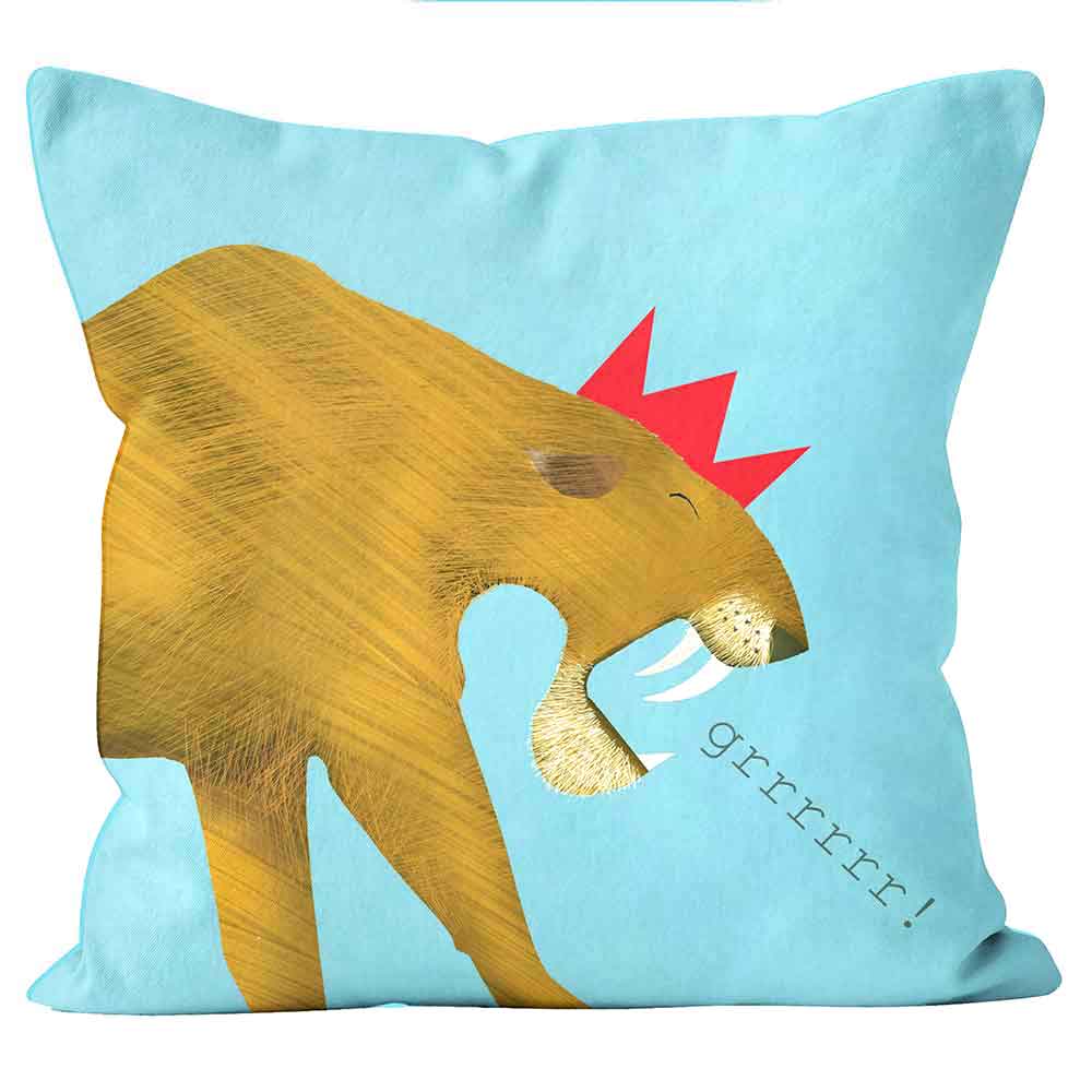 Cushions Are Us Sabre Tooth Tiger Kali Stileman Cushion Pillow