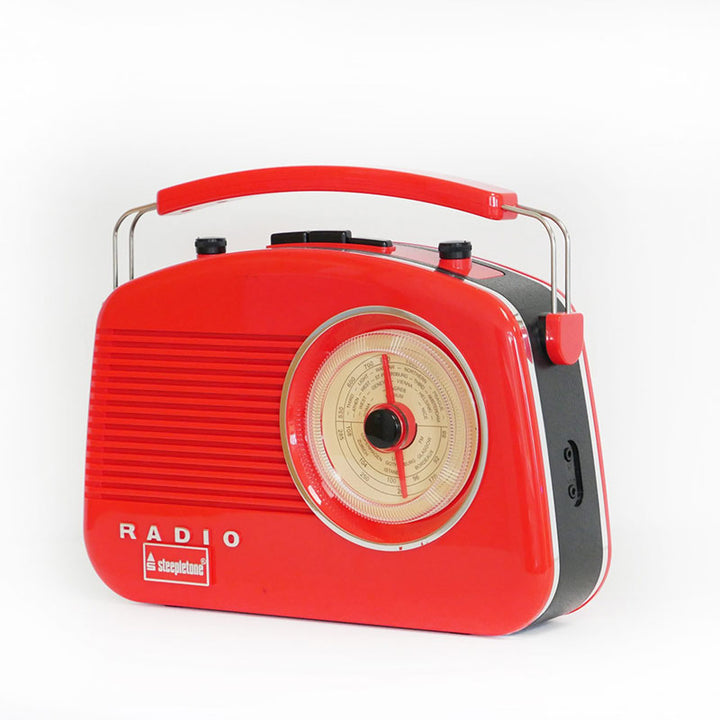 Steepletone Brighton Red 1950's Retro Classic Style Portable Radio 