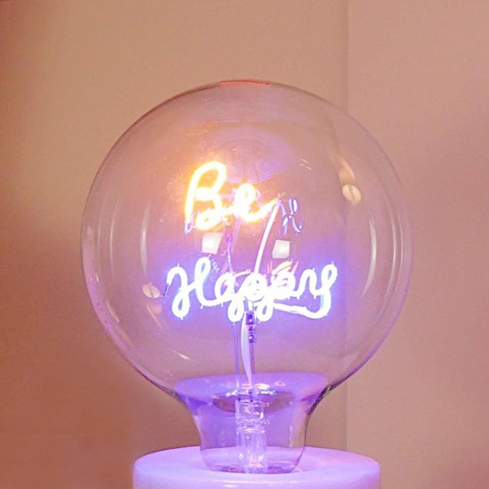 Steepletone LED Word Text Light Bulb Only - Be Happy