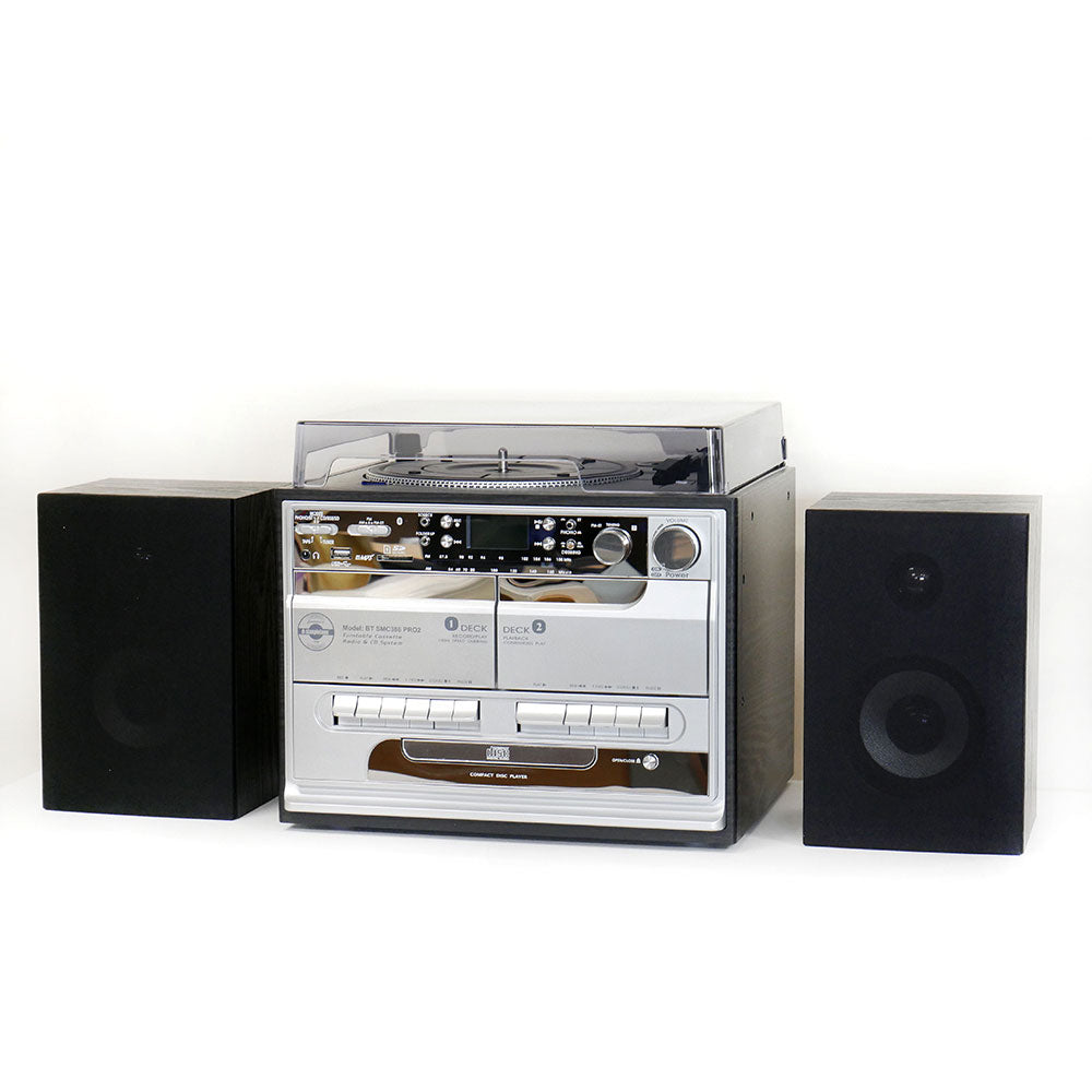 Vinyl Record Player Music System BT SMC386 PRO SILVER by Steepletone