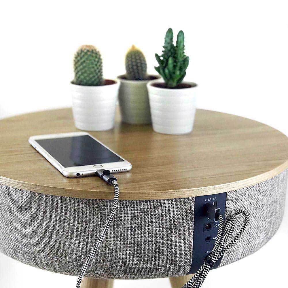 Bluetooth Table Speaker Surround Sound Phone Charger  in Beechwood by Steepletone