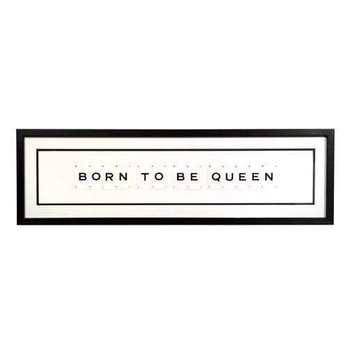 Vintage Playing Cards BORN TO BE QUEEN Wall Art Picture Frame