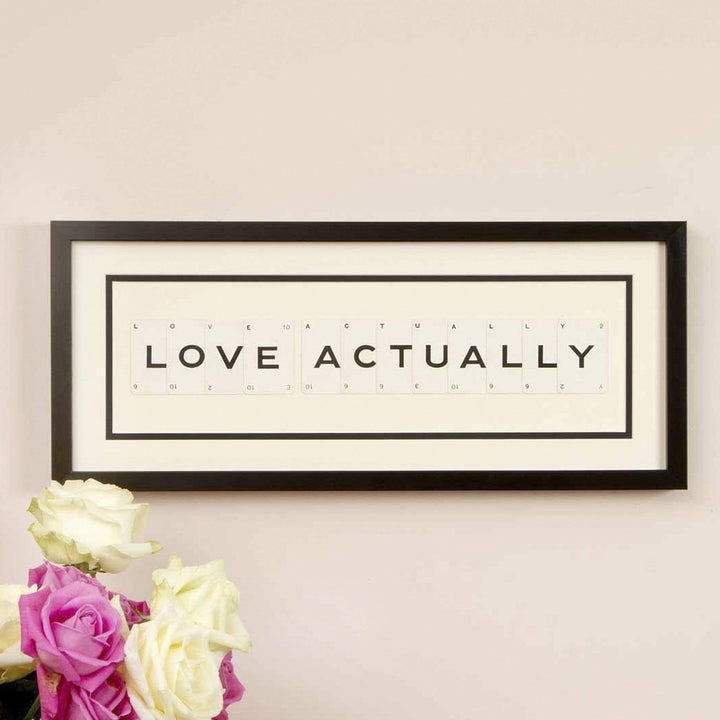 Vintage Playing Cards LOVE ACTUALLY Wall Art Picture Frame