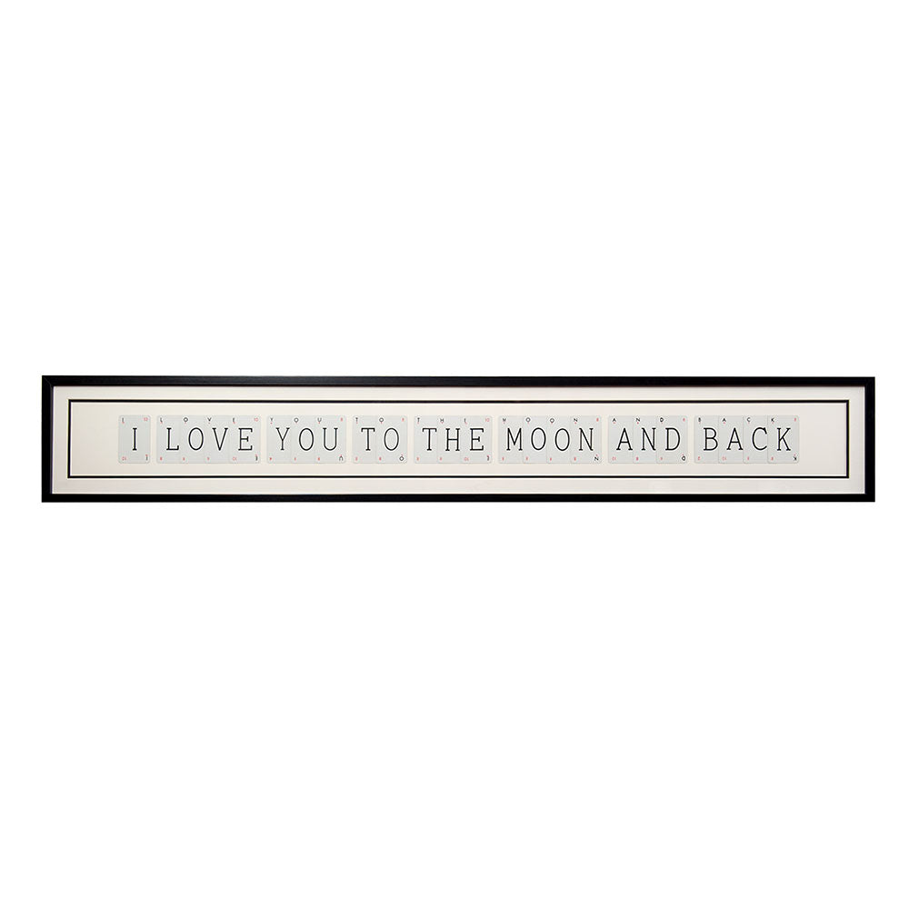 Vintage Playing Cards I LOVE YOU TO THE MOON AND BACK Picture Frame