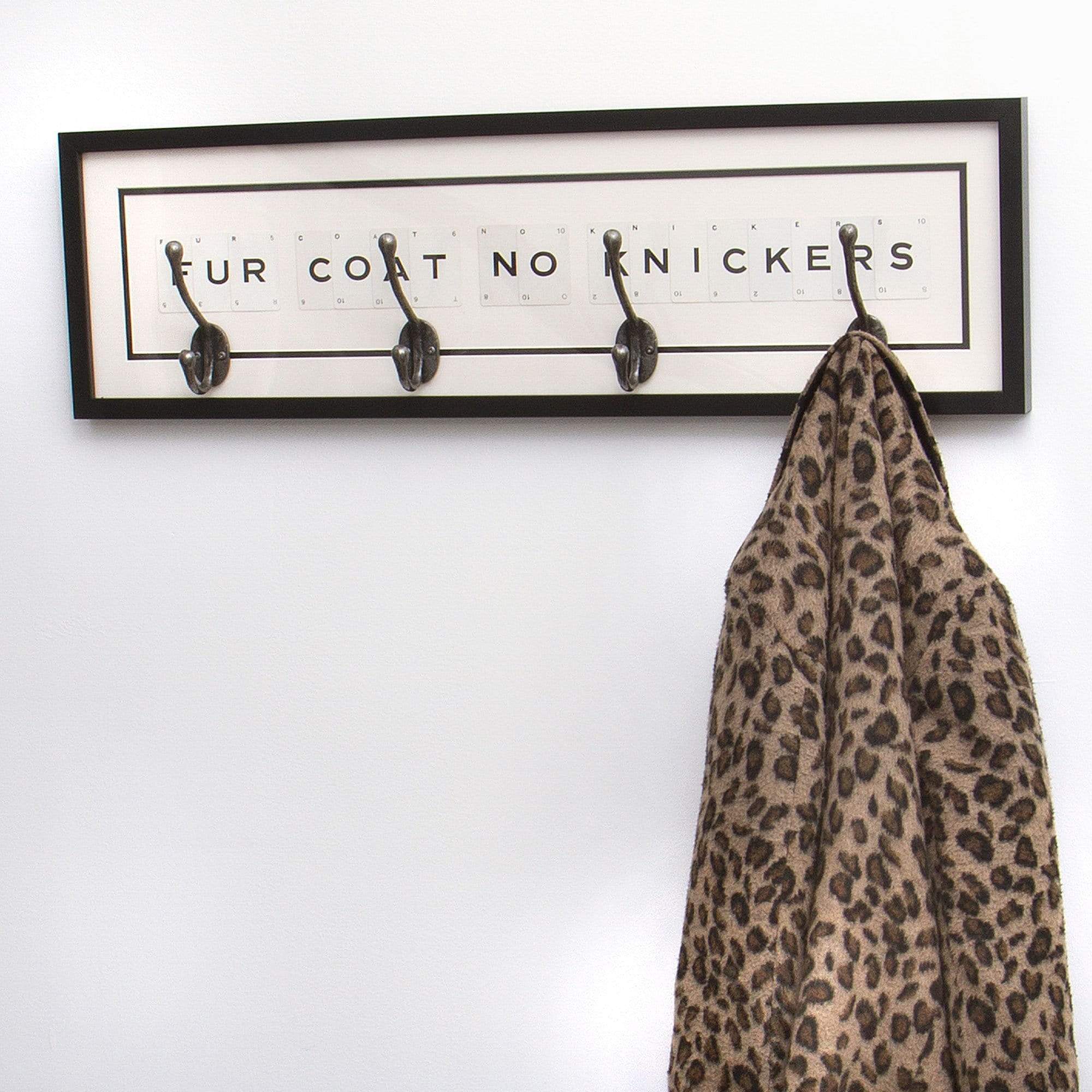 Picture frame with coat hooks best sale