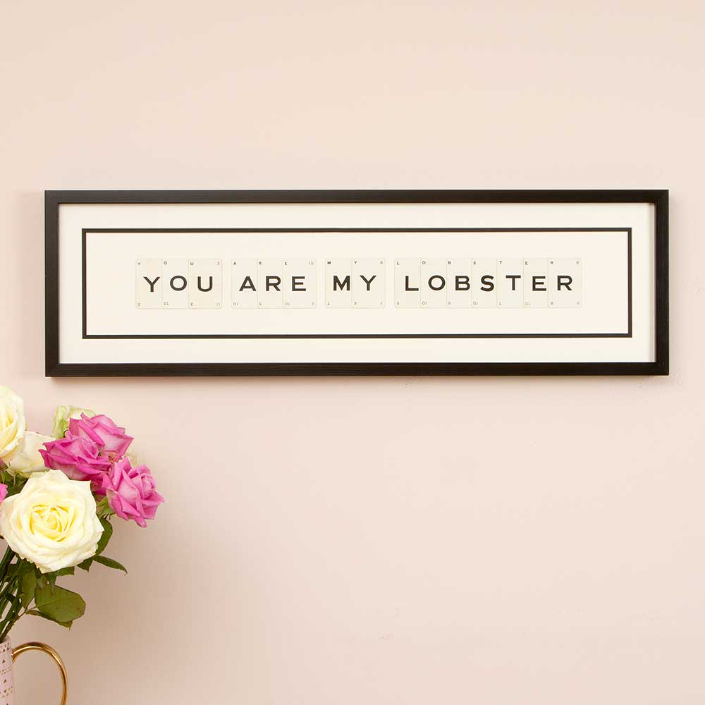 Vintage Playing Cards YOU ARE MY LOBSTER Wall Art Picture Frame