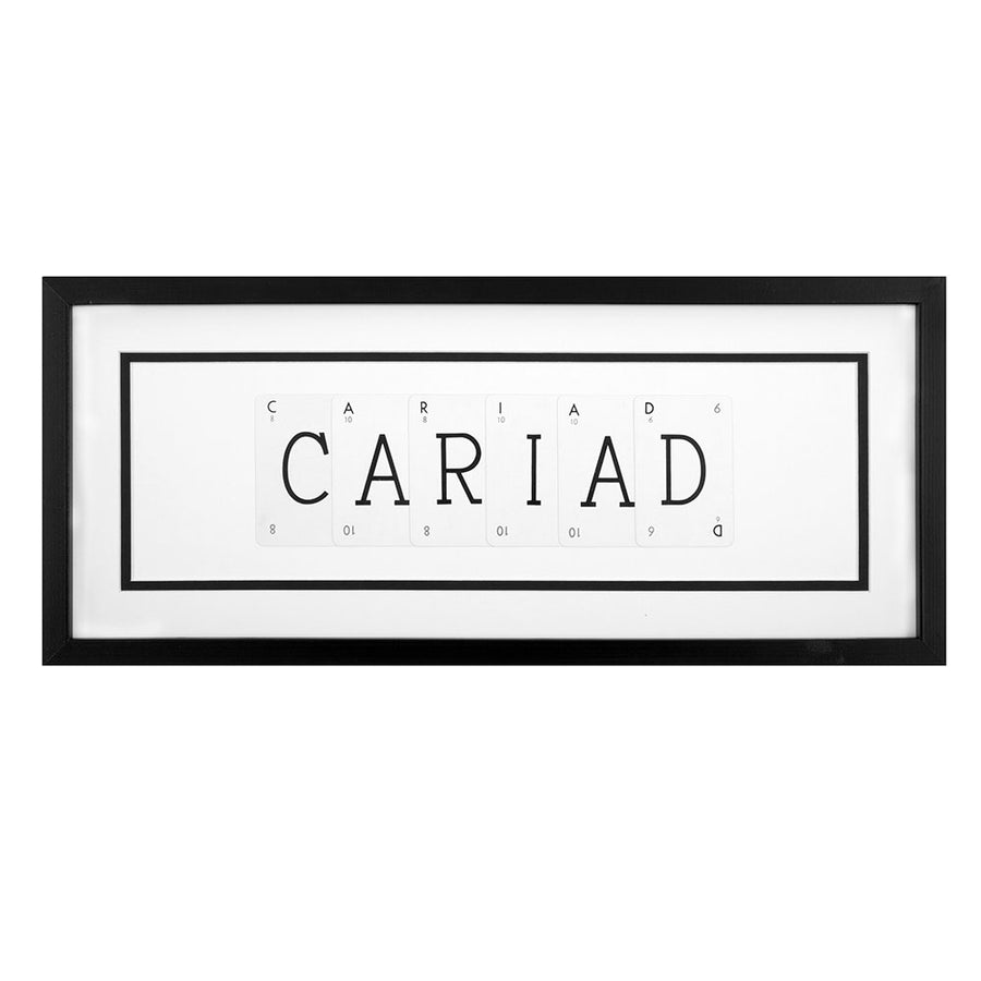 Vintage Playing Cards CARIAD Wall Art Picture Frame