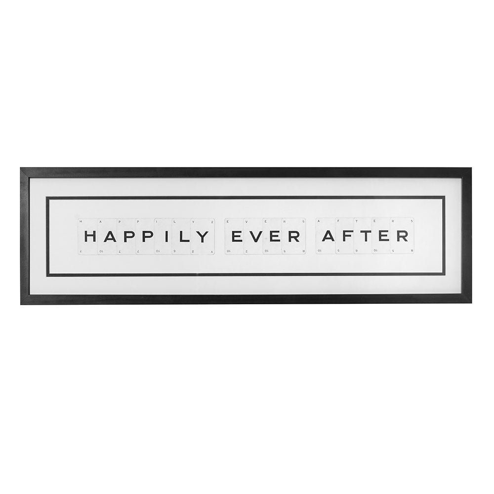 Vintage Playing Cards HAPPILY EVER AFTER Wall Art Picture Frame