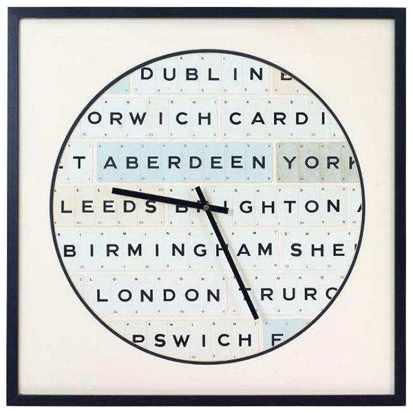 Vintage Playing Cards Personalised Cities Picture Frame Wall Clock