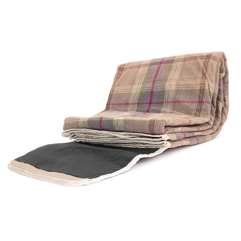 Waterproof Picnic Blanket Rug in Lavender Tartan 136 by Willow