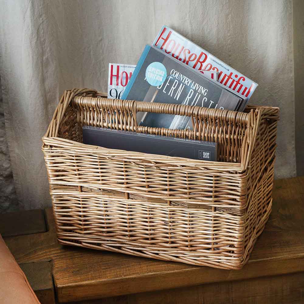 Wicker Storage Rack Magazine Basket H004 by Willow