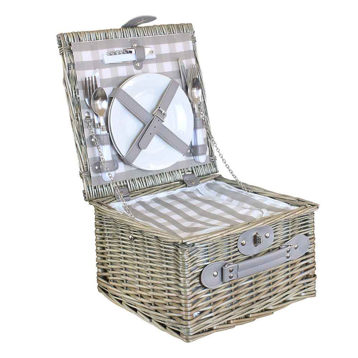 WILLOW Two Person Fully Fitted Picnic Basket Hamper 