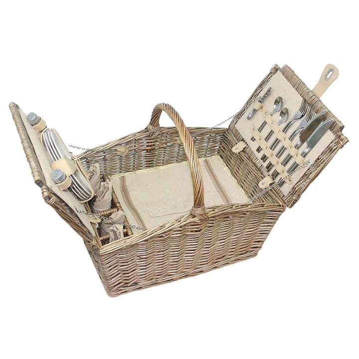 Picnic Basket Hamper Fully Fitted For Four 021 by Willow