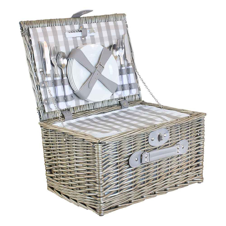 WILLOW Four Person Fully Fitted Picnic Basket Hamper 