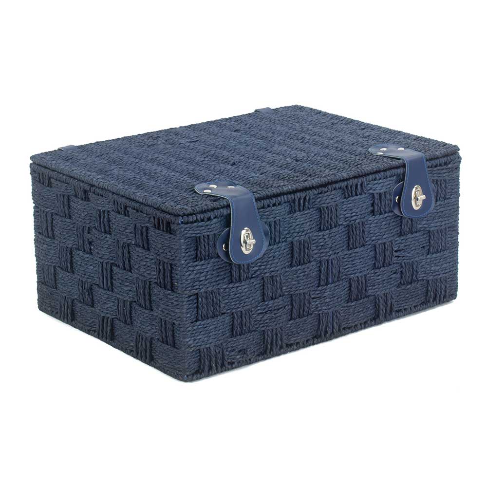 Extra Large Woven Paper Hamper  Blue  by Willow