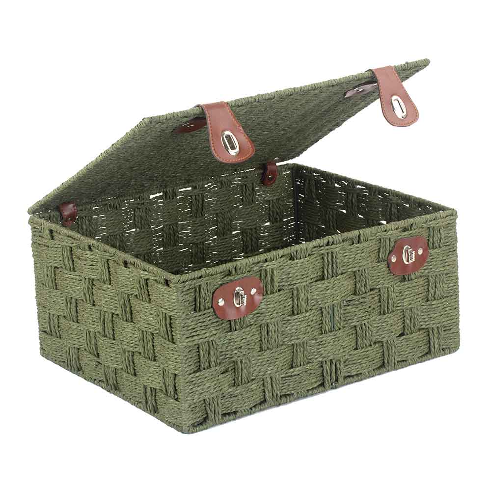 Extra Large Woven Paper Hamper - Black  Blue  Green  Grey  Red by Willow