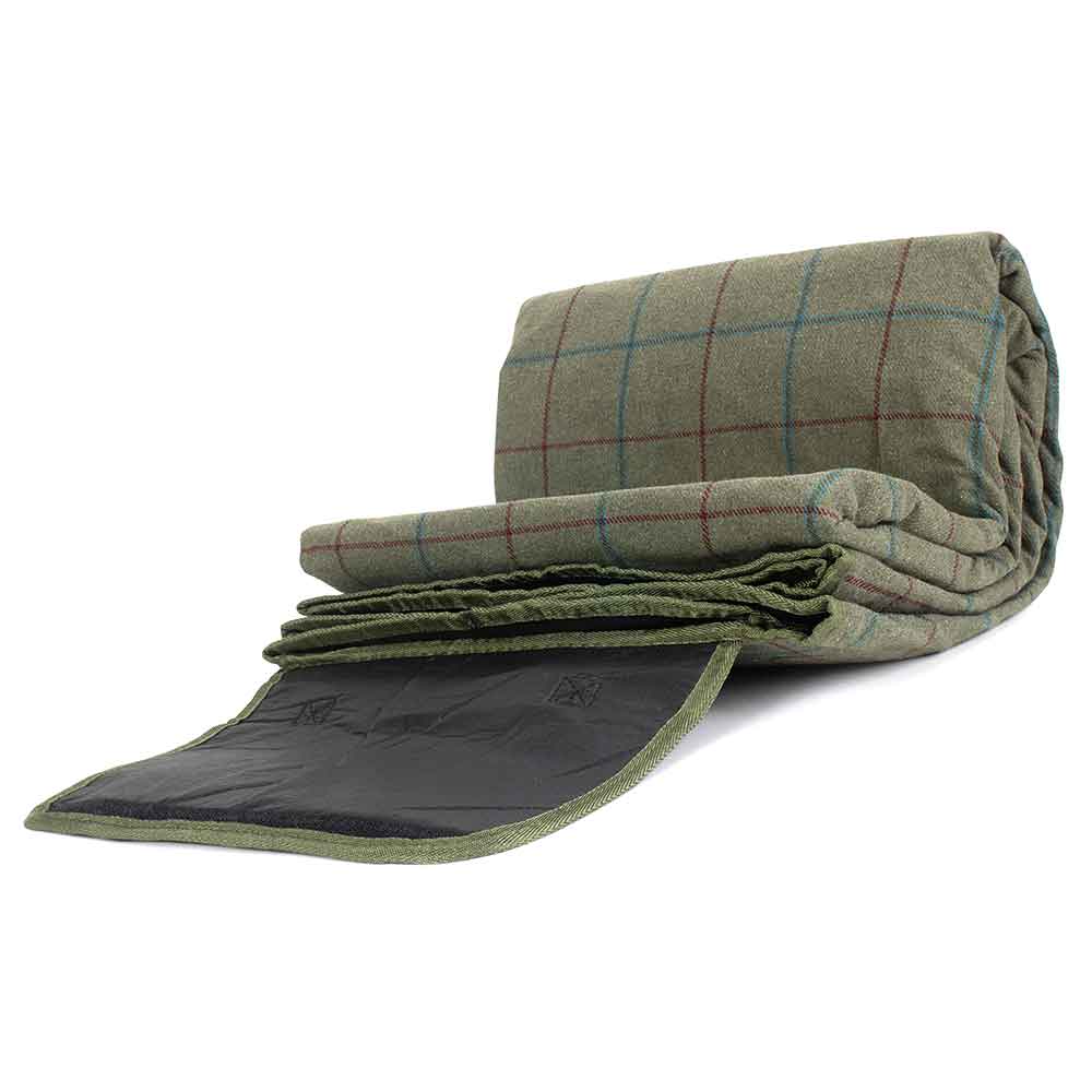 Waterproof Picnic Blanket Rug in Green Tweed 094 by Willow