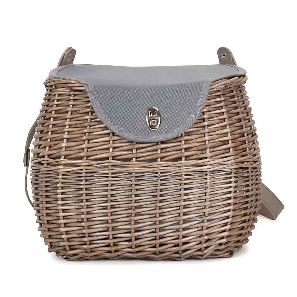 Two Person Creel Picnic Basket Hamper In Grey 110 by Willow