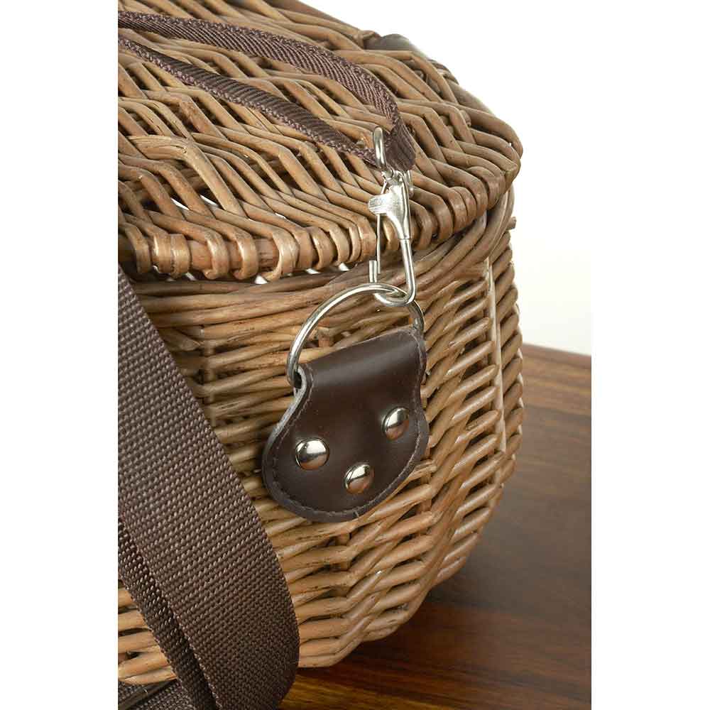 Fisherman's Fishing Creel Basket In Double Steamed Willow 002 by Willow