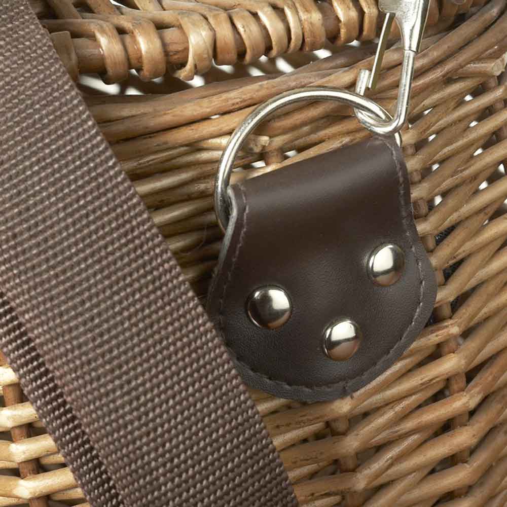 WILLOW Fisherman's Fishing Creel Basket In Double Steamed Willow clasp and strap