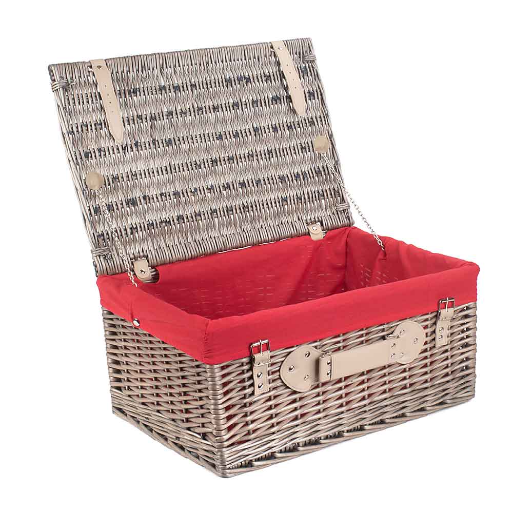Picnic Hamper with Red Lining  Empty 036R by Willow