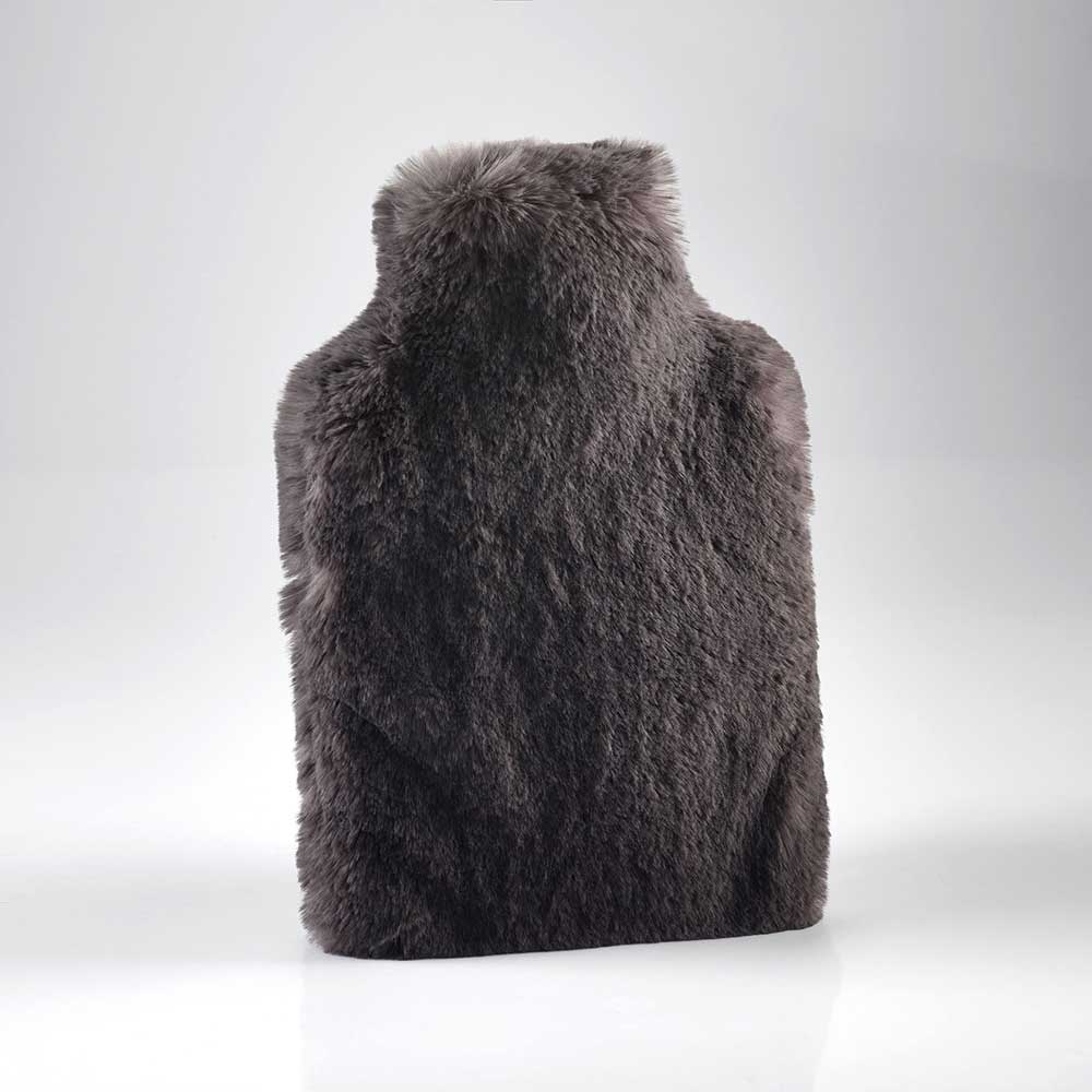 Faux Fur Hot Water Bottle Russian Blue by Katrina Hampton