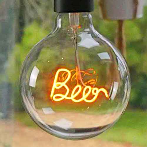 Word Text LED Filament Bulbs Twenty Styles and Colours by Steepletone