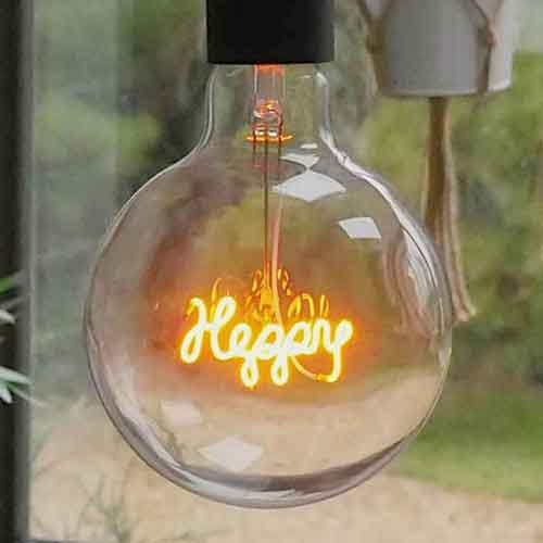 Ampoules à filament LED Word Text Vingt styles et couleurs par Steepletone
